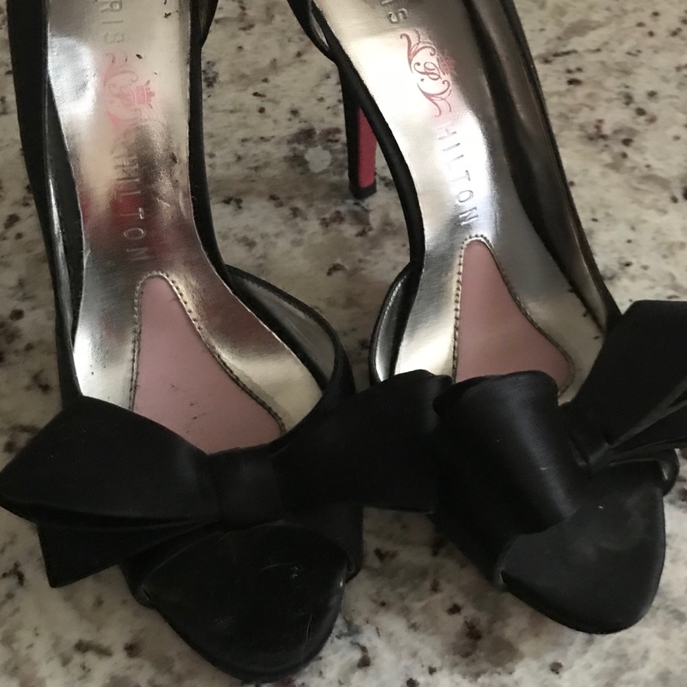 Black High heel Paris Hilton Genuine Leather 6 1/2